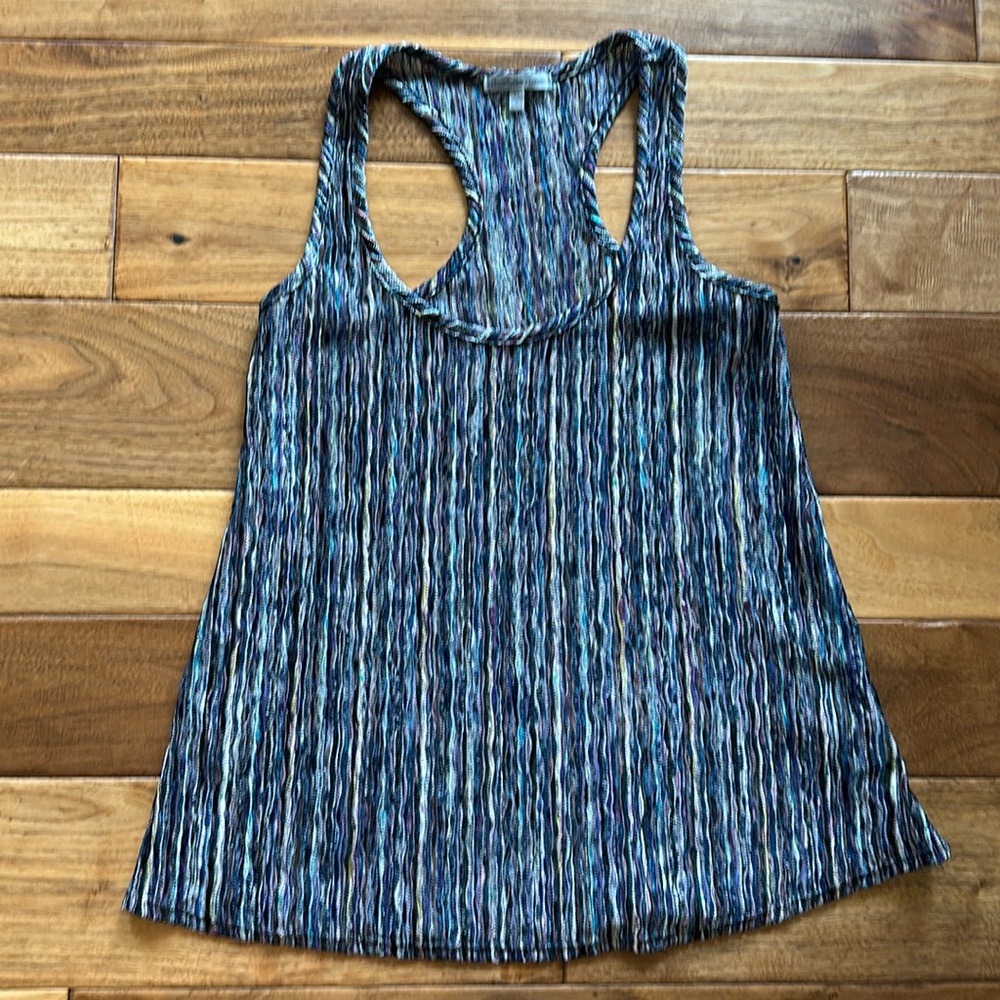 Vtg Charlotte Russe festival multicolor slinky tank
